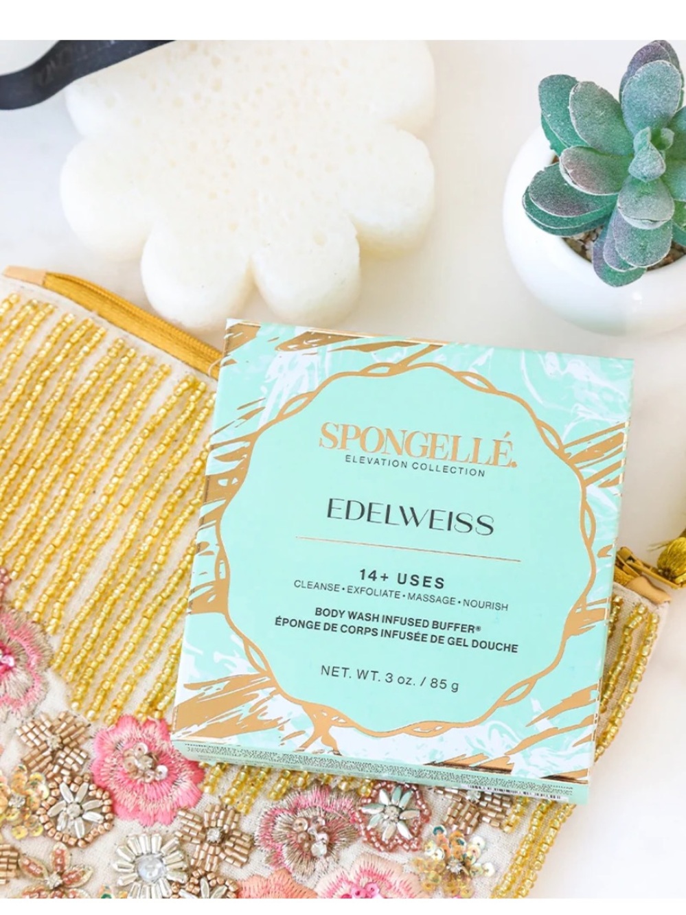 Spongelle edelweiss body wash infused buffer